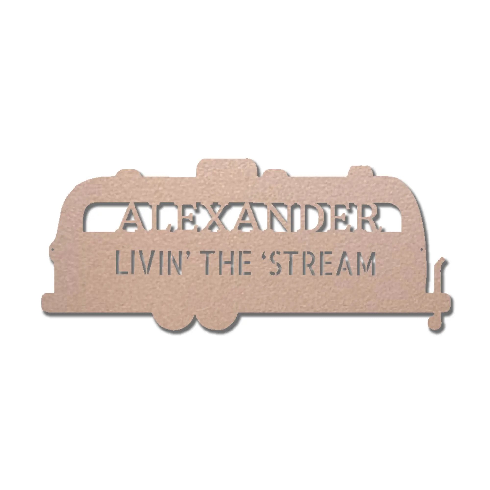 Airstream RV Custom Text Monogram Wall Sign Metal Art