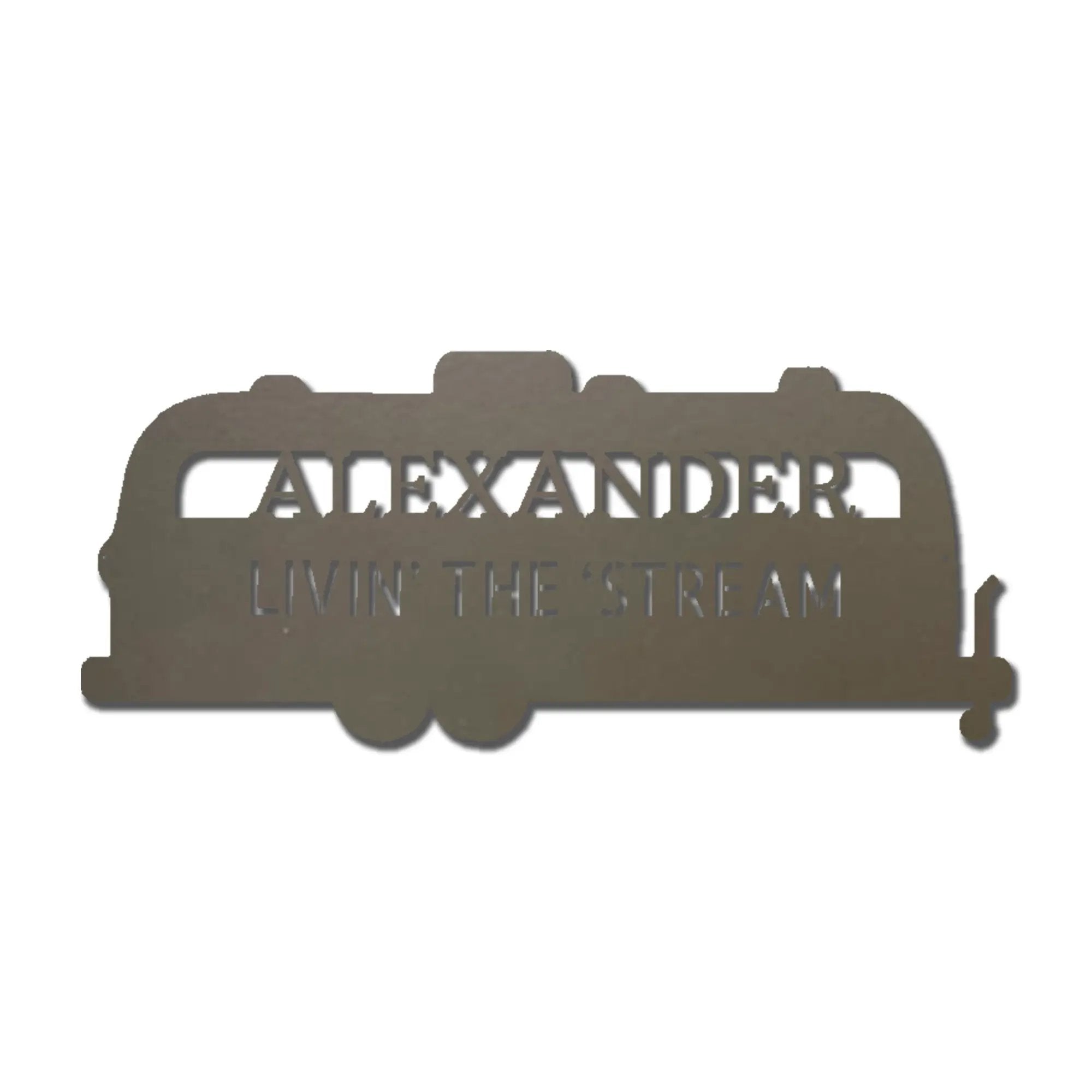 Airstream RV Custom Text Monogram Wall Sign Metal Art