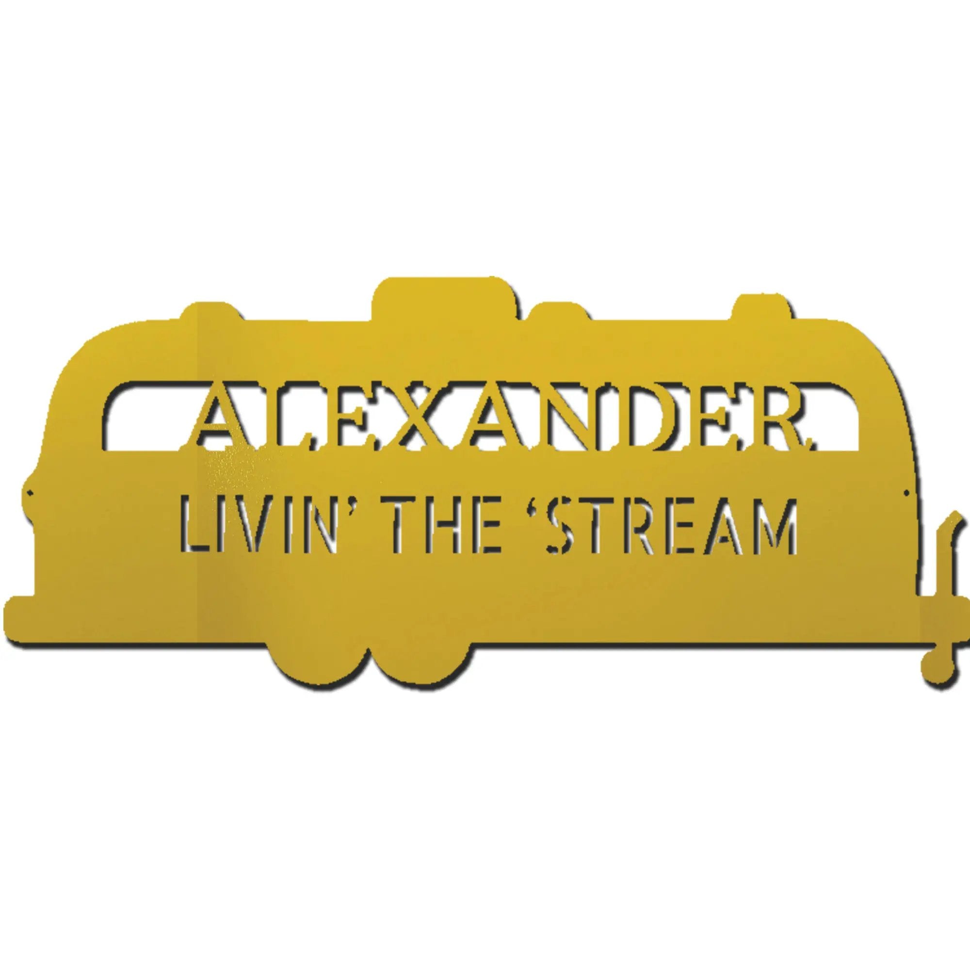 Airstream RV Custom Text Monogram Wall Sign Metal Art