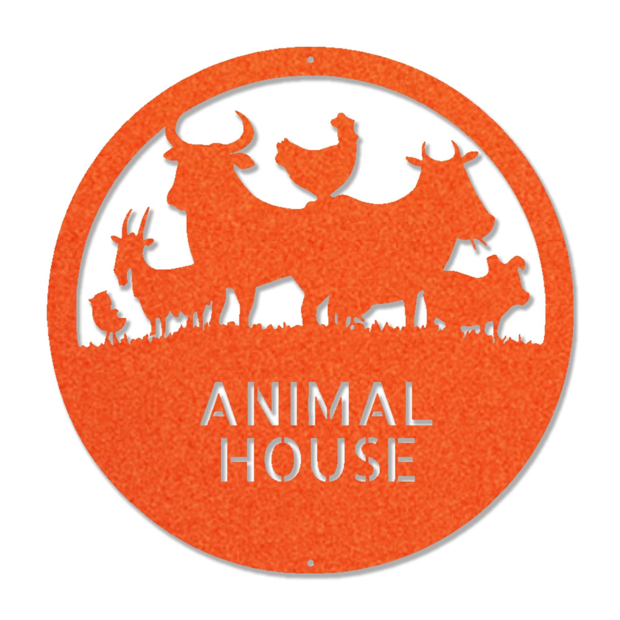Farm Animals Custom Text Indoor Outdoor Steel Wall Sign Metal Art Home Decor