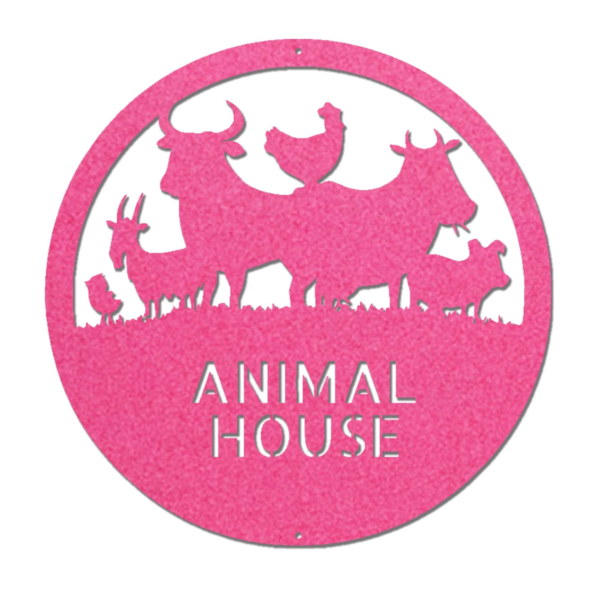 Farm Animals Custom Text Indoor Outdoor Steel Wall Sign Metal Art Home Decor