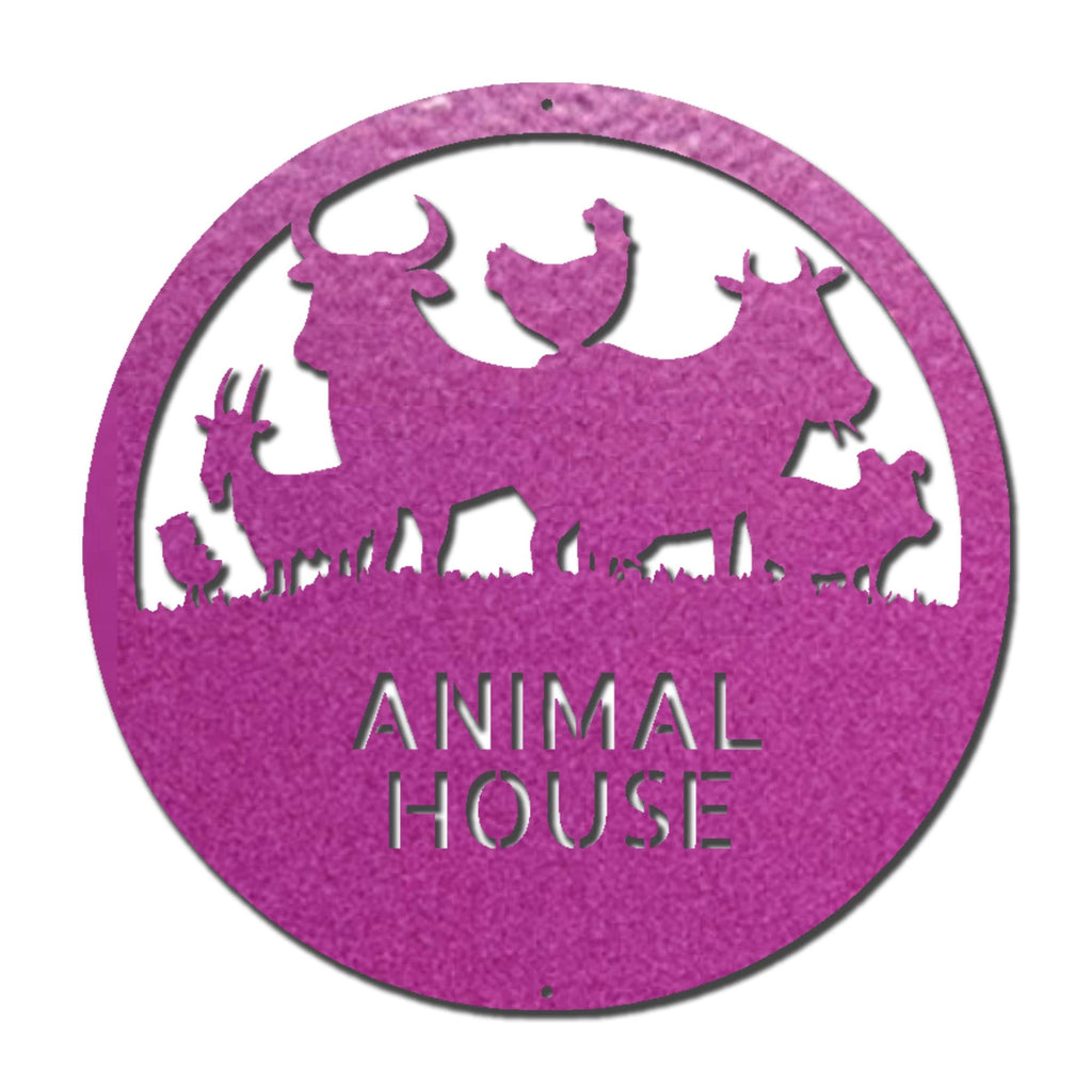 Farm Animals Custom Text Indoor Outdoor Steel Wall Sign Metal Art Home Decor