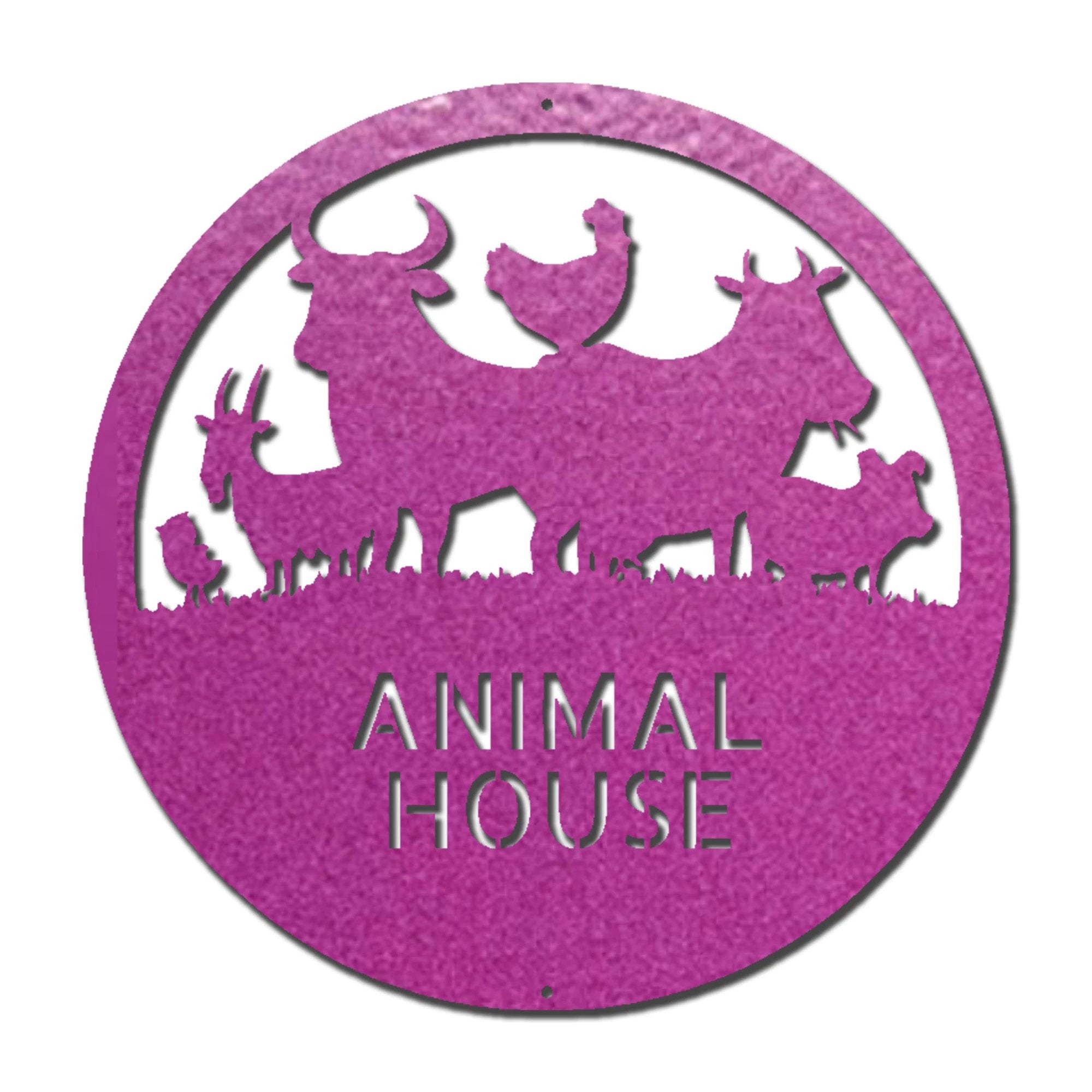 Farm Animals Custom Text Indoor Outdoor Steel Wall Sign Metal Art Home Decor
