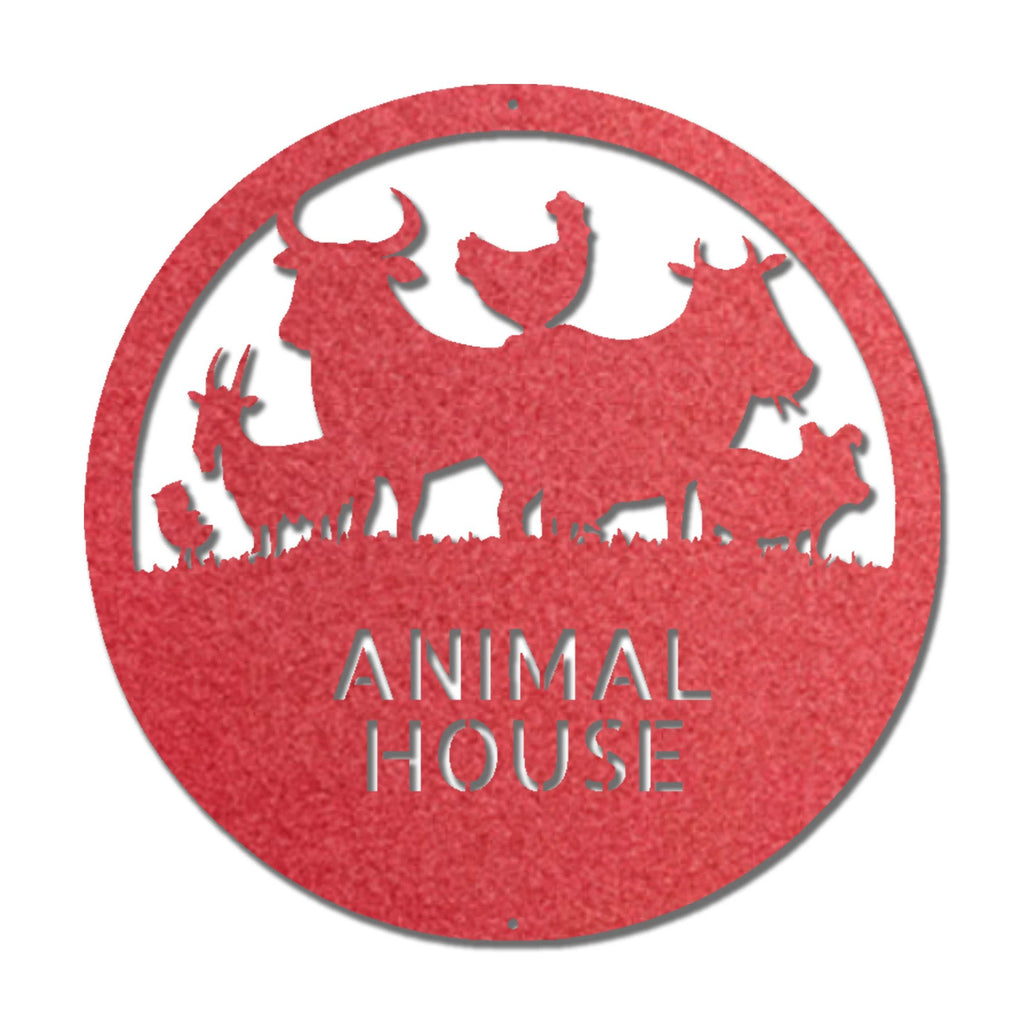 Farm Animals Custom Text Indoor Outdoor Steel Wall Sign Metal Art Home Decor