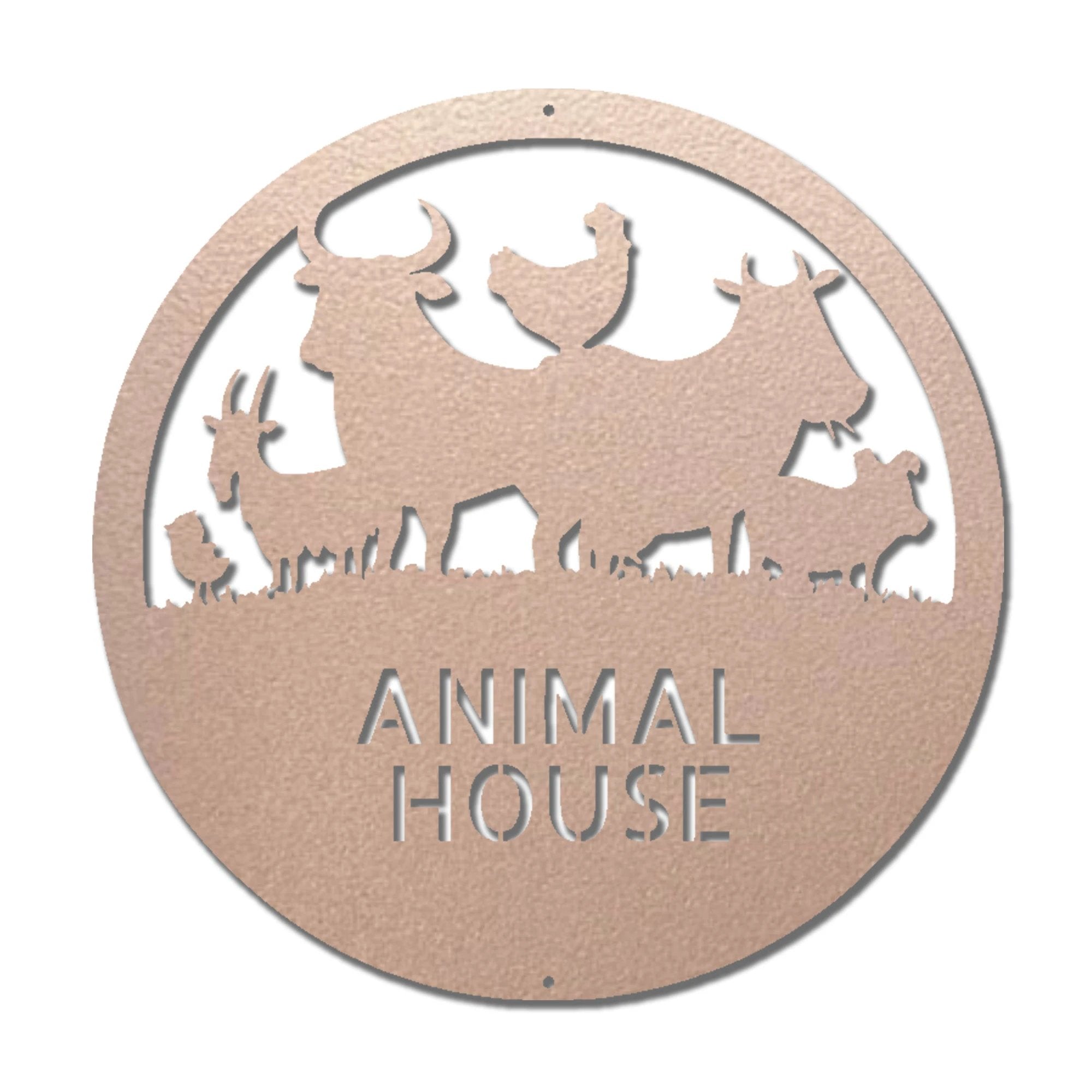 Farm Animals Custom Text Indoor Outdoor Steel Wall Sign Metal Art Home Decor