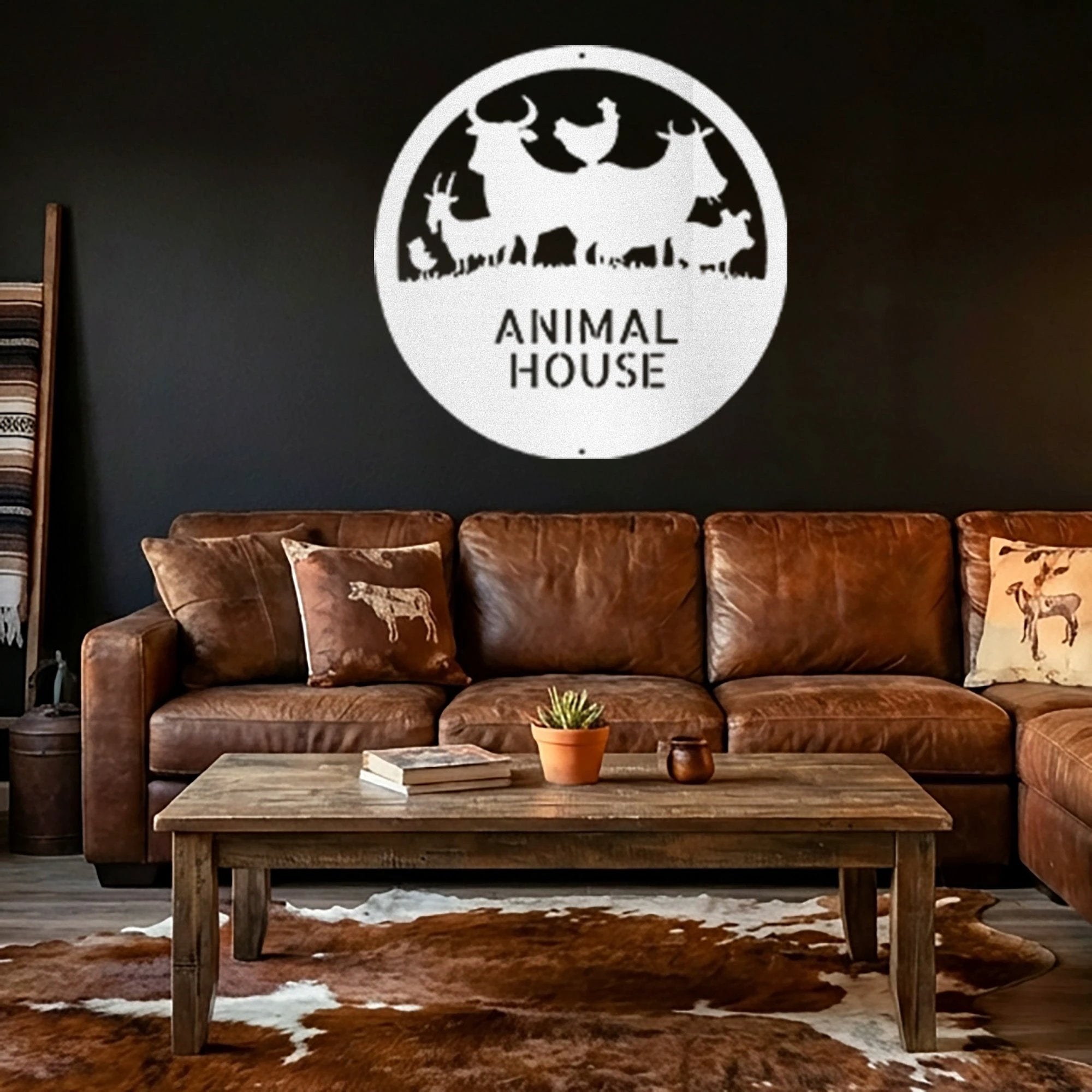 Farm Animals Custom Text Indoor Outdoor Steel Wall Sign Metal Art Home Decor
