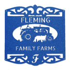 Personalized Family Farm Metal Wall Art Sign Custom Farm Name Tractor Steel Sign Elegant Farmhouse Decor Outdoor Ranch Sign