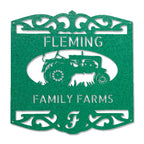 Personalized Family Farm Metal Wall Art Sign Custom Farm Name Tractor Steel Sign Elegant Farmhouse Decor Outdoor Ranch Sign
