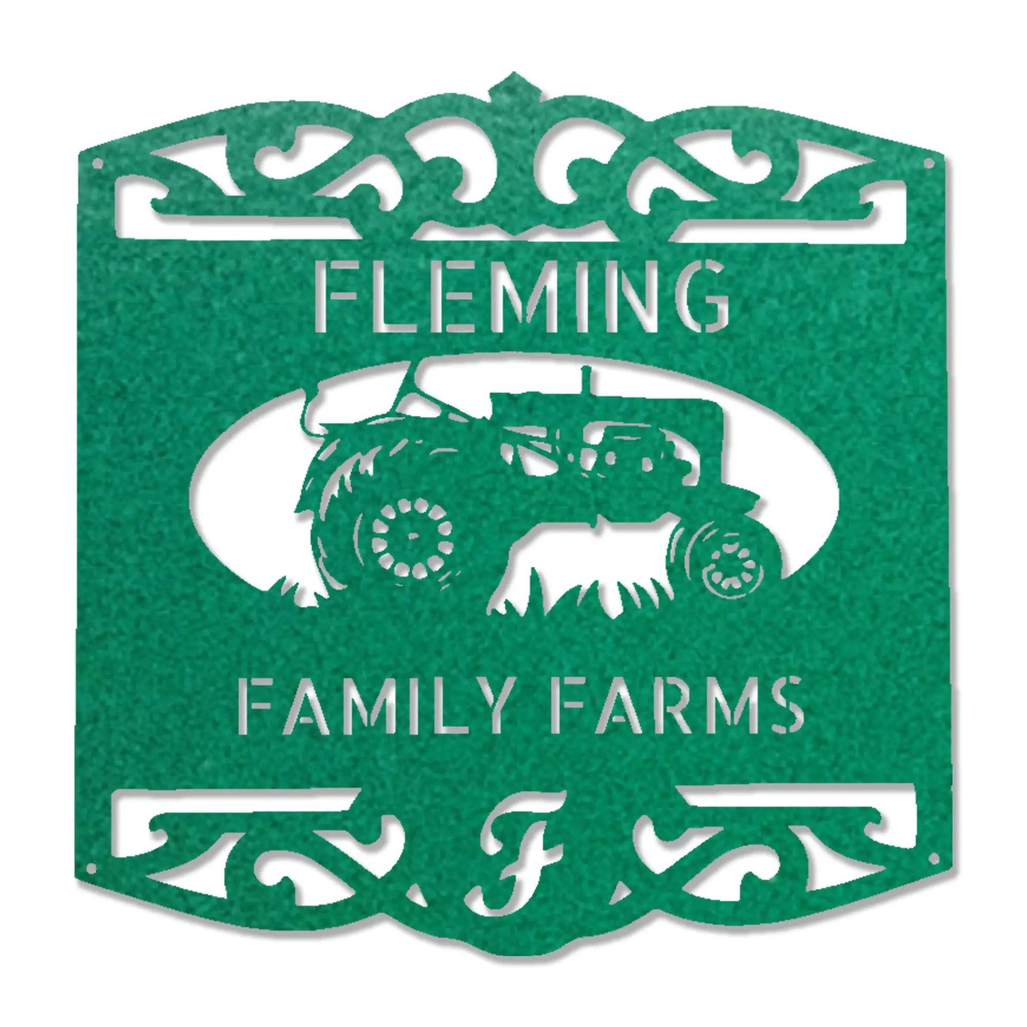 Personalized Family Farm Metal Wall Art Sign Custom Farm Name Tractor Steel Sign Elegant Farmhouse Decor Outdoor Ranch Sign