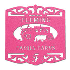 Personalized Family Farm Metal Wall Art Sign Custom Farm Name Tractor Steel Sign Elegant Farmhouse Decor Outdoor Ranch Sign