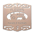 Personalized Family Farm Metal Wall Art Sign Custom Farm Name Tractor Steel Sign Elegant Farmhouse Decor Outdoor Ranch Sign