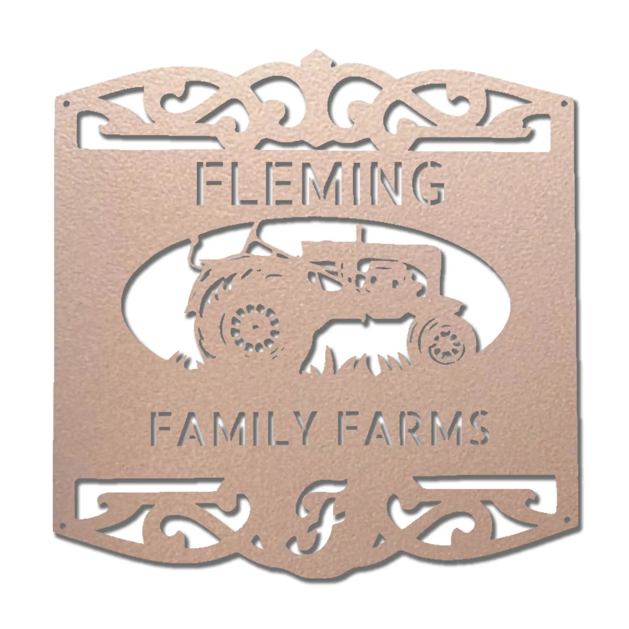 Personalized Family Farm Metal Wall Art Sign Custom Farm Name Tractor Steel Sign Elegant Farmhouse Decor Outdoor Ranch Sign