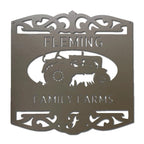 Personalized Family Farm Metal Wall Art Sign Custom Farm Name Tractor Steel Sign Elegant Farmhouse Decor Outdoor Ranch Sign