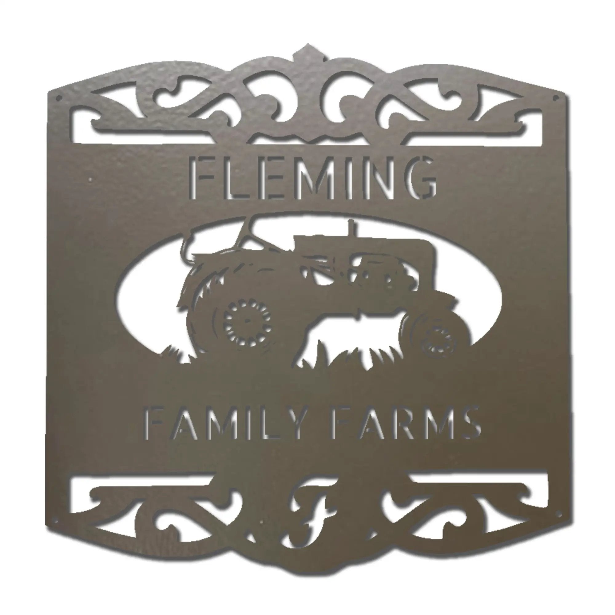 Personalized Family Farm Metal Wall Art Sign Custom Farm Name Tractor Steel Sign Elegant Farmhouse Decor Outdoor Ranch Sign