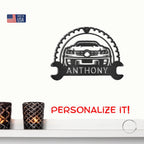 Personalized Classic Car Metal Wall Art – Custom Name Garage Sign – Car Enthusiast Decor – Mechanic Gift – Auto Shop Wall Art