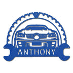 Personalized Classic Car Monogram Indoor Outdoor Steel Wall Sign