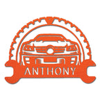 Personalized Classic Car Monogram Indoor Outdoor Steel Wall Sign