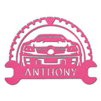 Personalized Classic Car Monogram Indoor Outdoor Steel Wall Sign