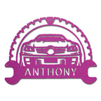 Personalized Classic Car Monogram Indoor Outdoor Steel Wall Sign