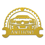 Personalized Classic Car Monogram Indoor Outdoor Steel Wall Sign