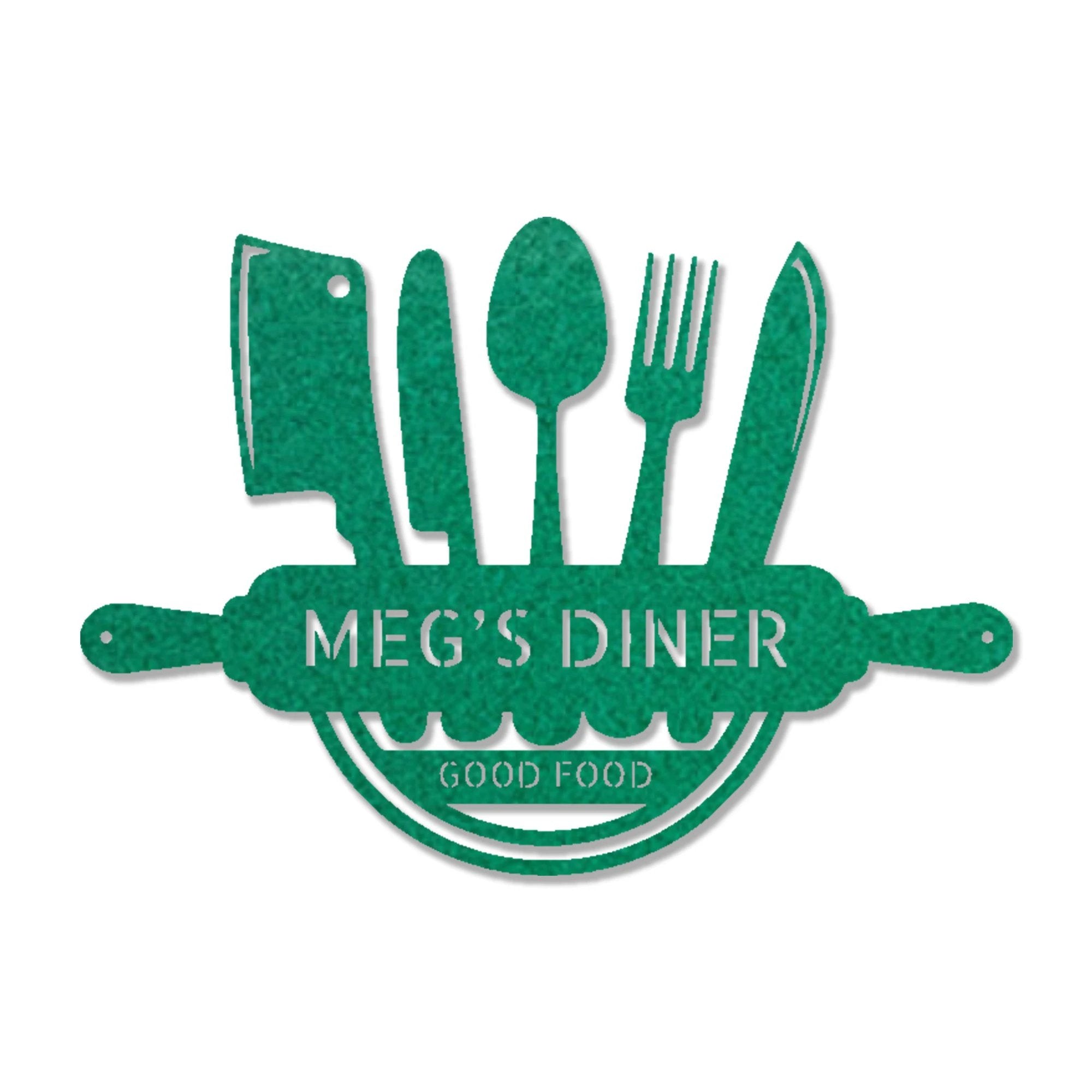 Personalized Kitchen Diner Indoor Outdoor Steel Wall Sign