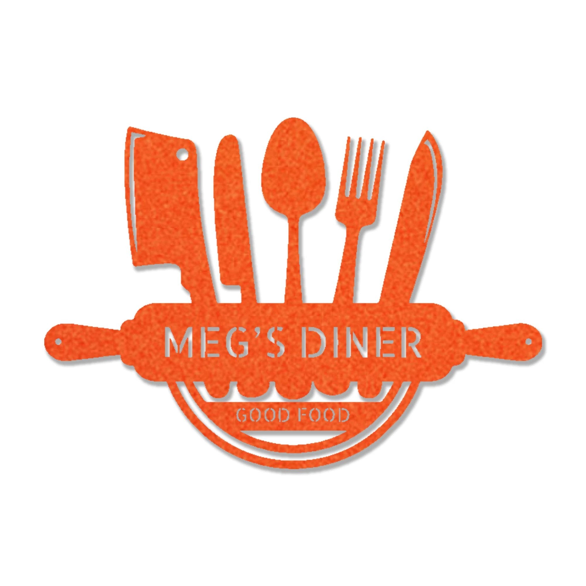 Personalized Kitchen Diner Indoor Outdoor Steel Wall Sign