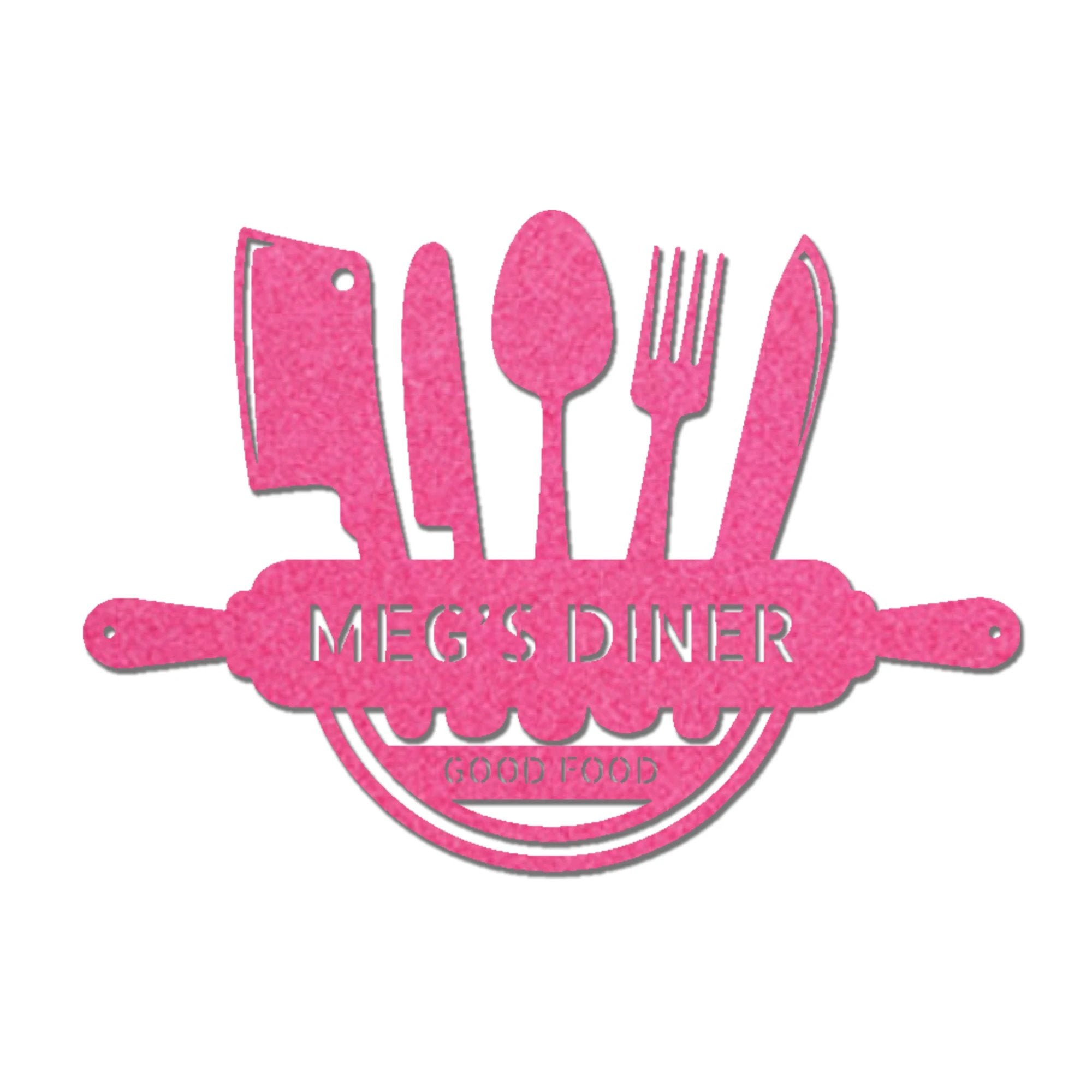 Personalized Kitchen Diner Indoor Outdoor Steel Wall Sign