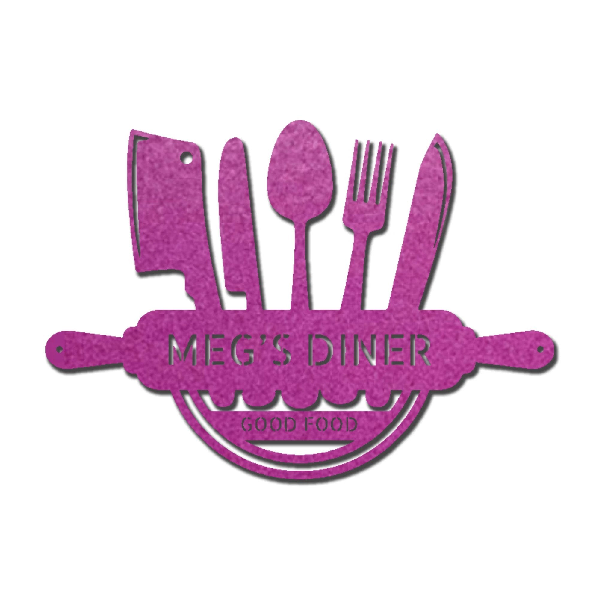Personalized Kitchen Diner Indoor Outdoor Steel Wall Sign