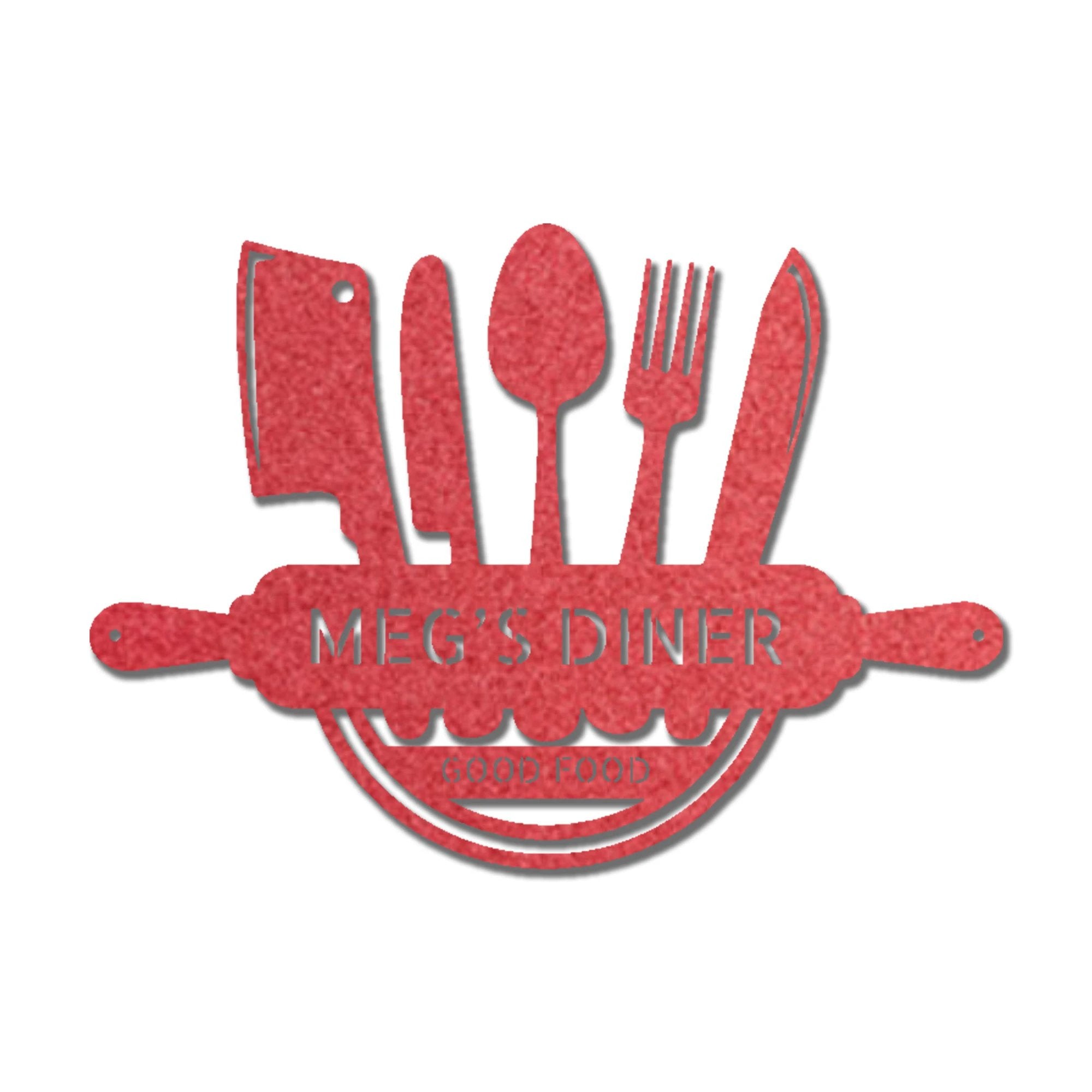 Personalized Kitchen Diner Indoor Outdoor Steel Wall Sign