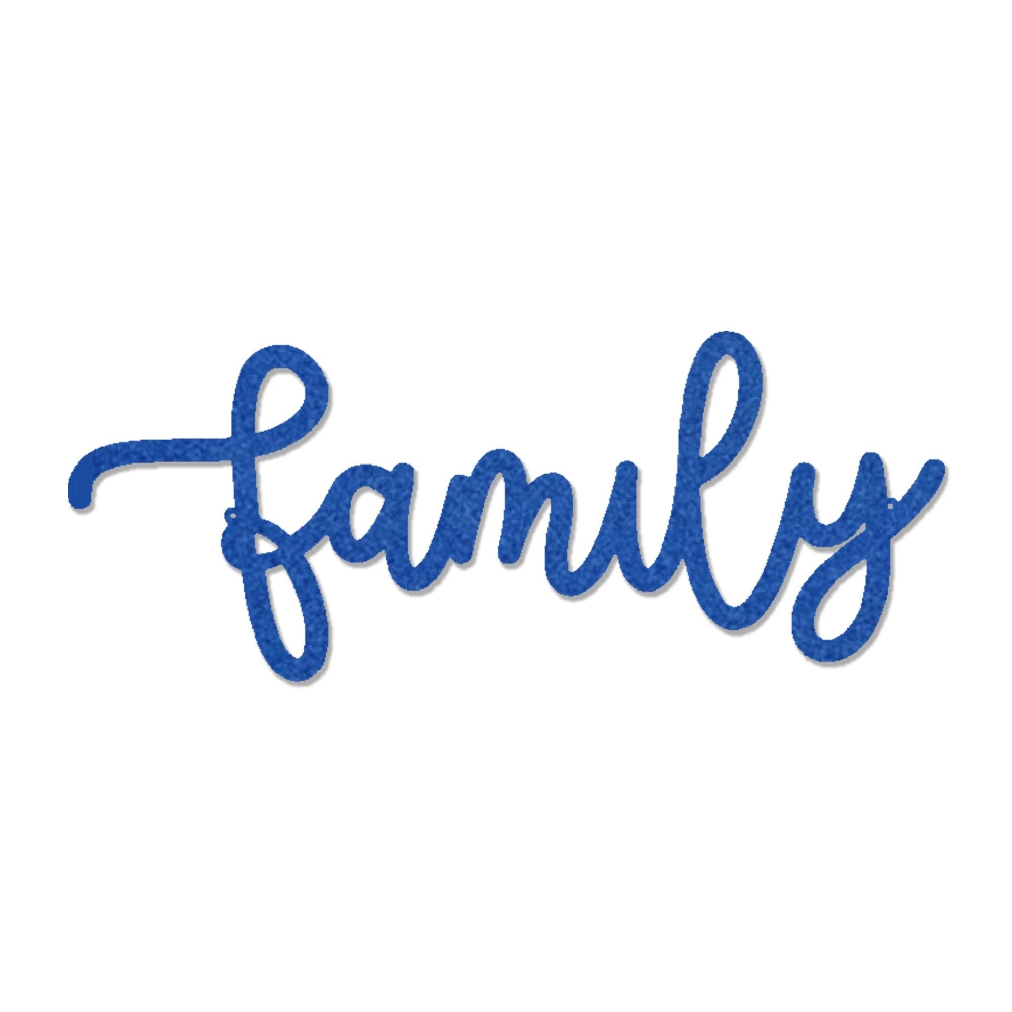 Family Script Indoor Outdoor Metal Wall Art