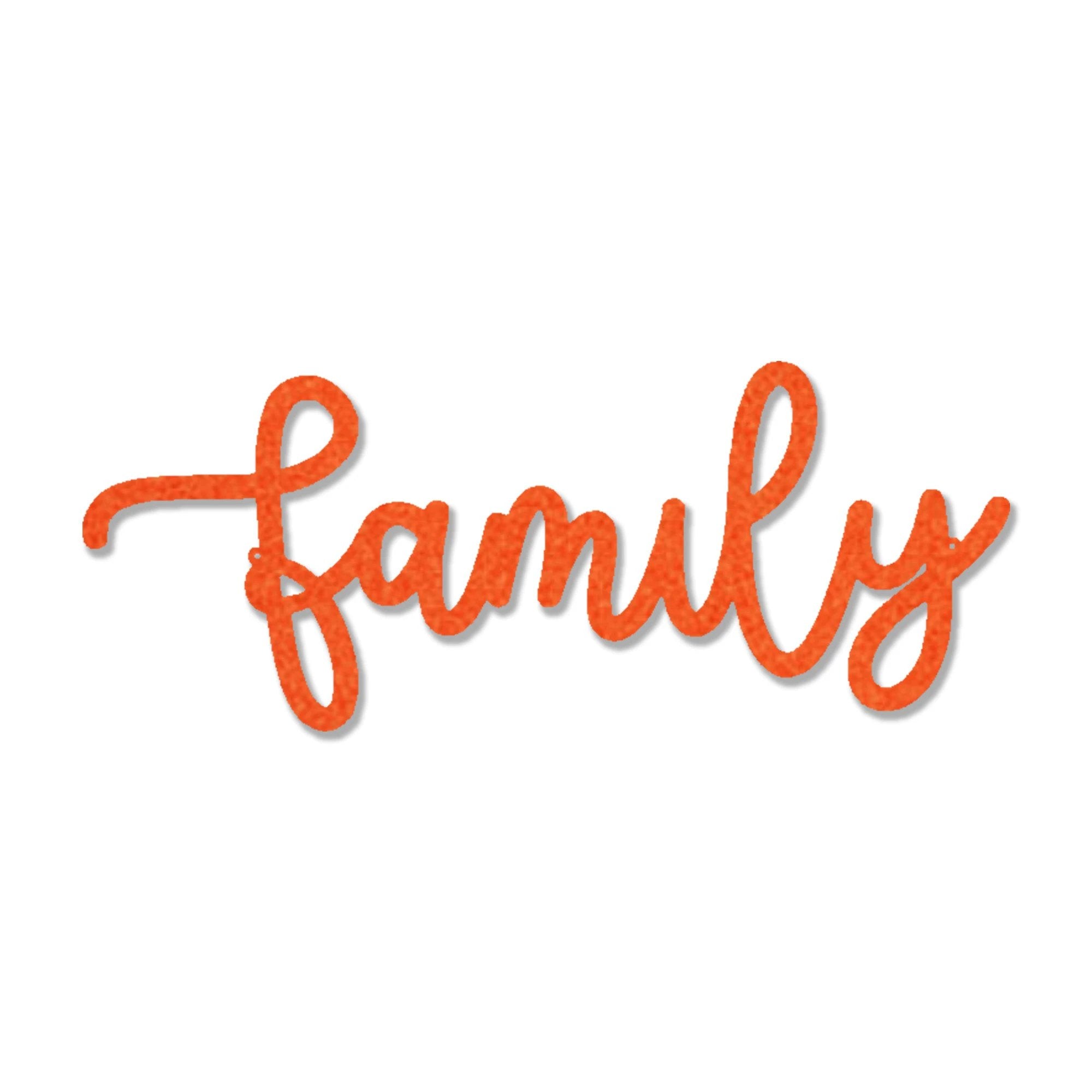 Family Script Indoor Outdoor Metal Wall Art