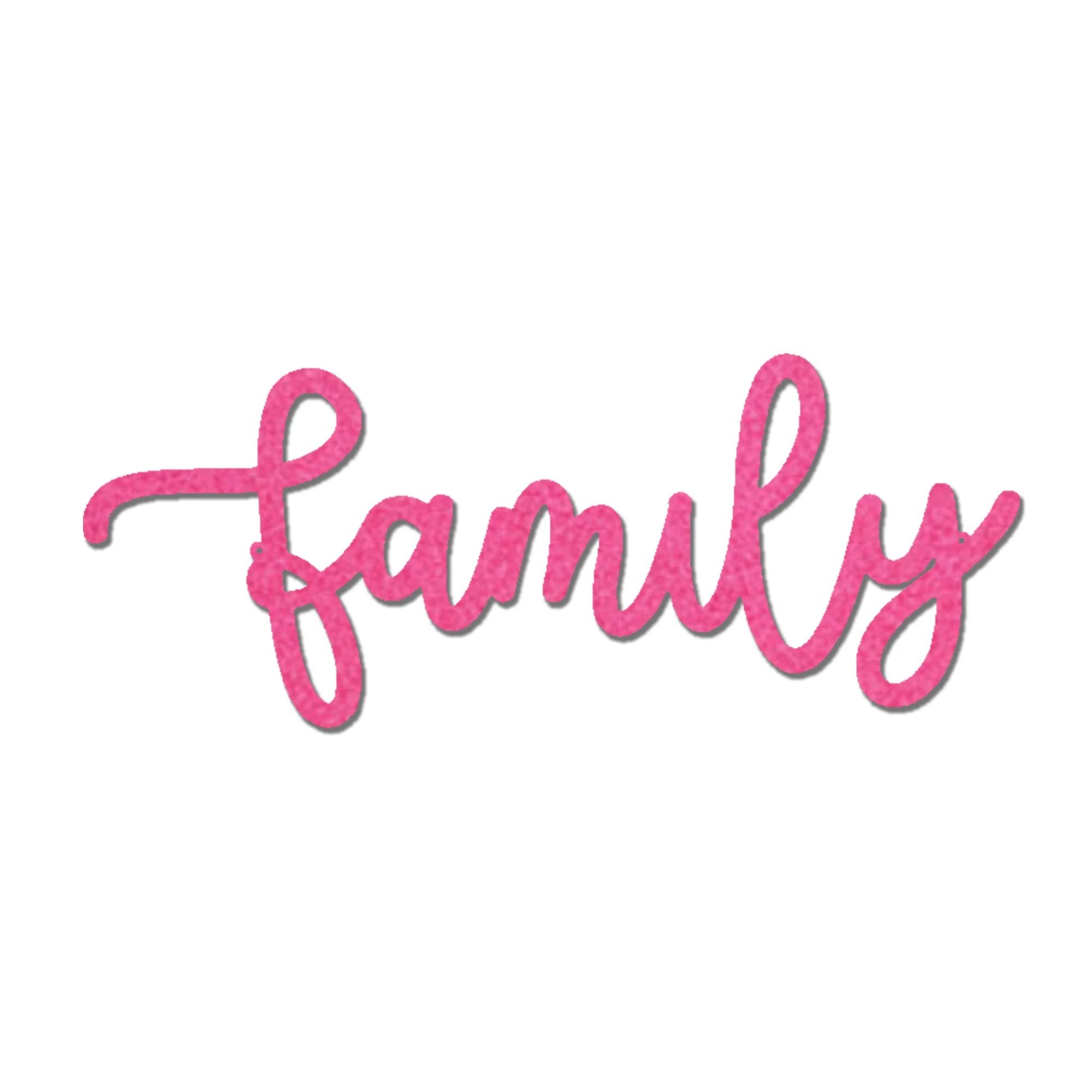 Family Script Indoor Outdoor Metal Wall Art