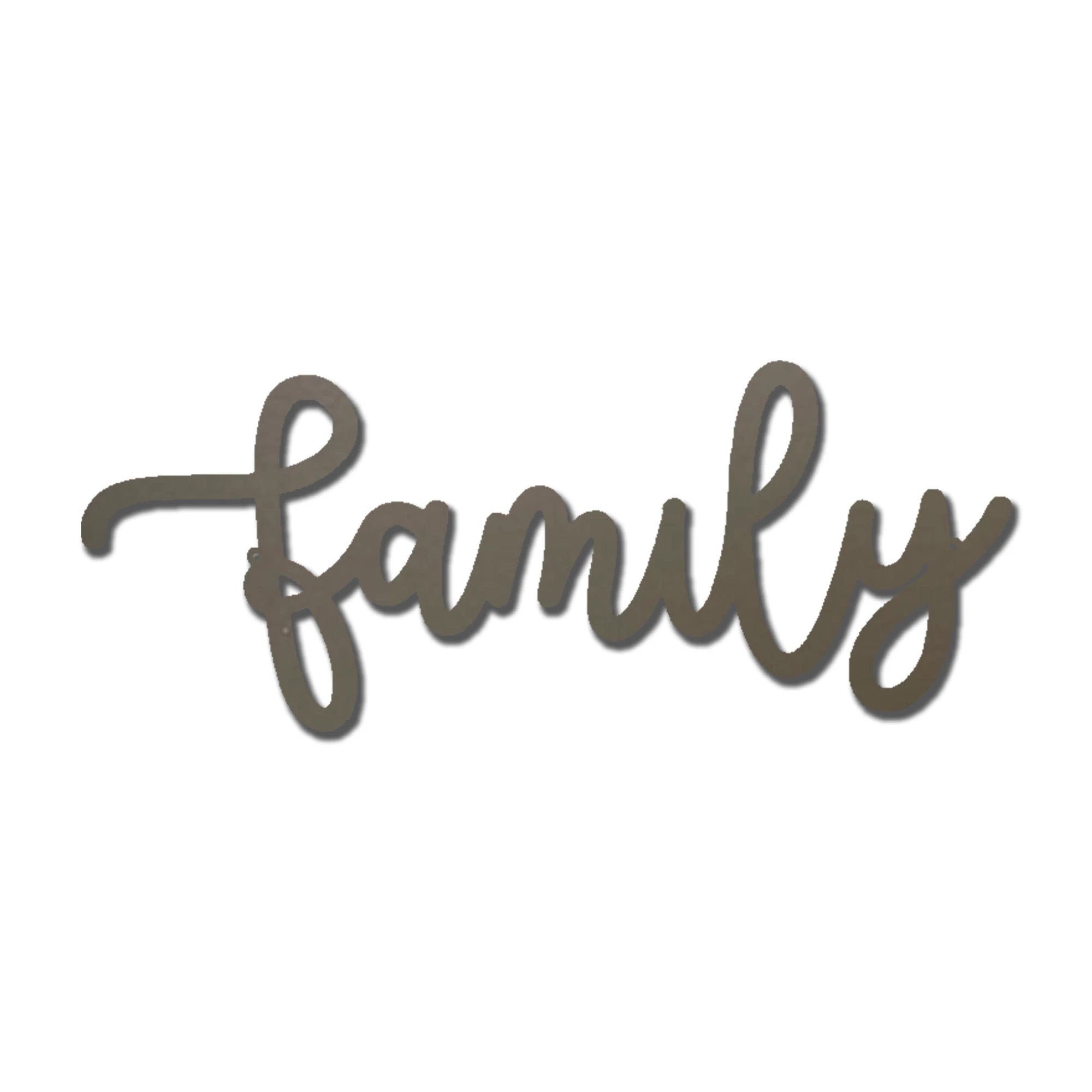 Family Script Indoor Outdoor Metal Wall Art