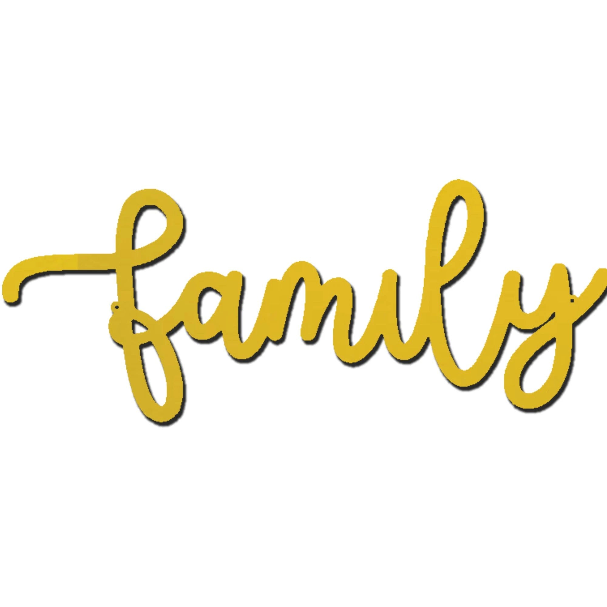 Family Script Indoor Outdoor Metal Wall Art