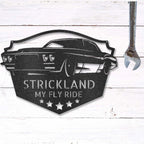 Personalized Muscle Car Metal Wall Art Sign – Custom Garage Name Sign – Classic Car Steel Decor – Man Cave Garage Wall Art Gift