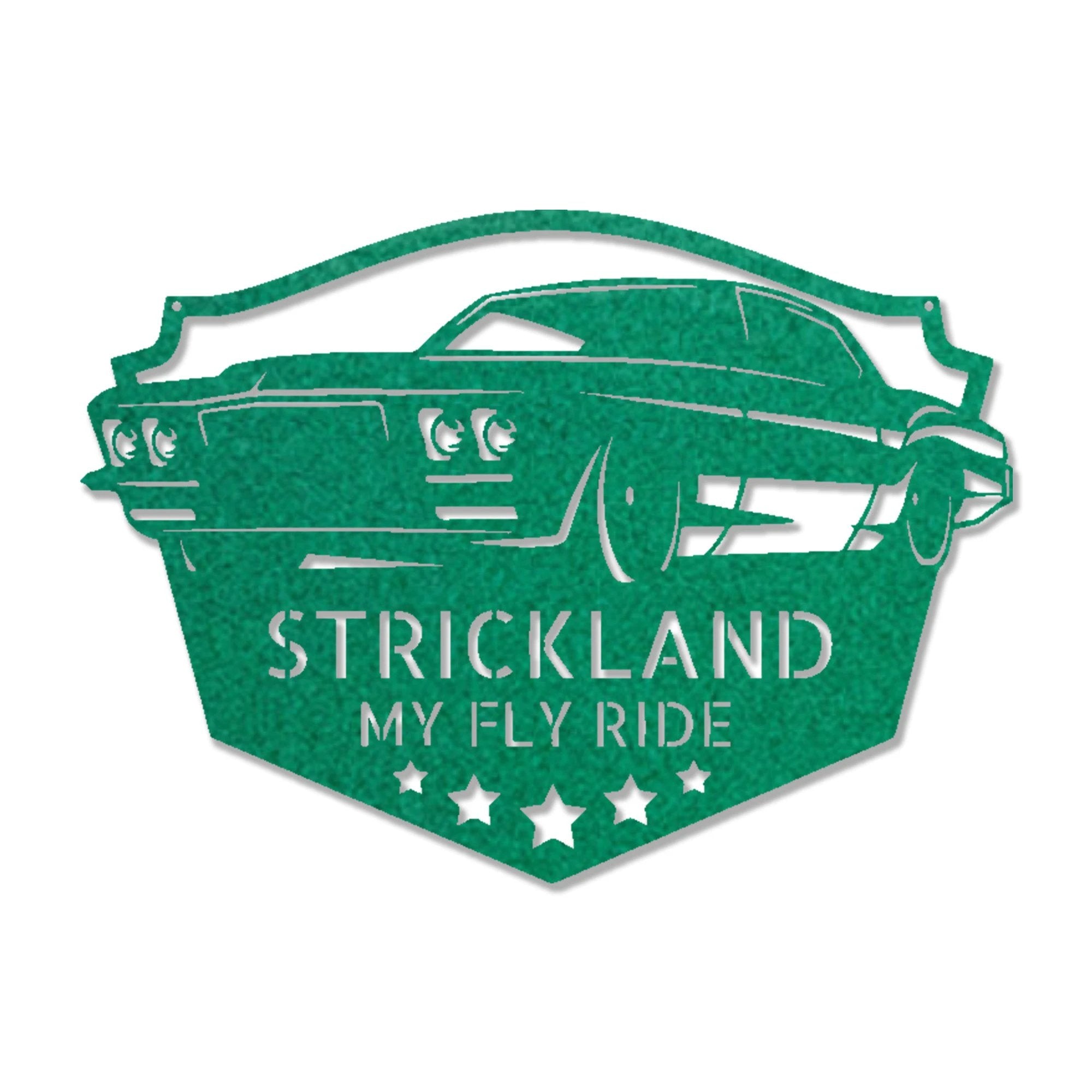 Personalized Muscle Car Metal Wall Art Sign – Custom Garage Name Sign – Classic Car Steel Decor – Man Cave Garage Wall Art Gift