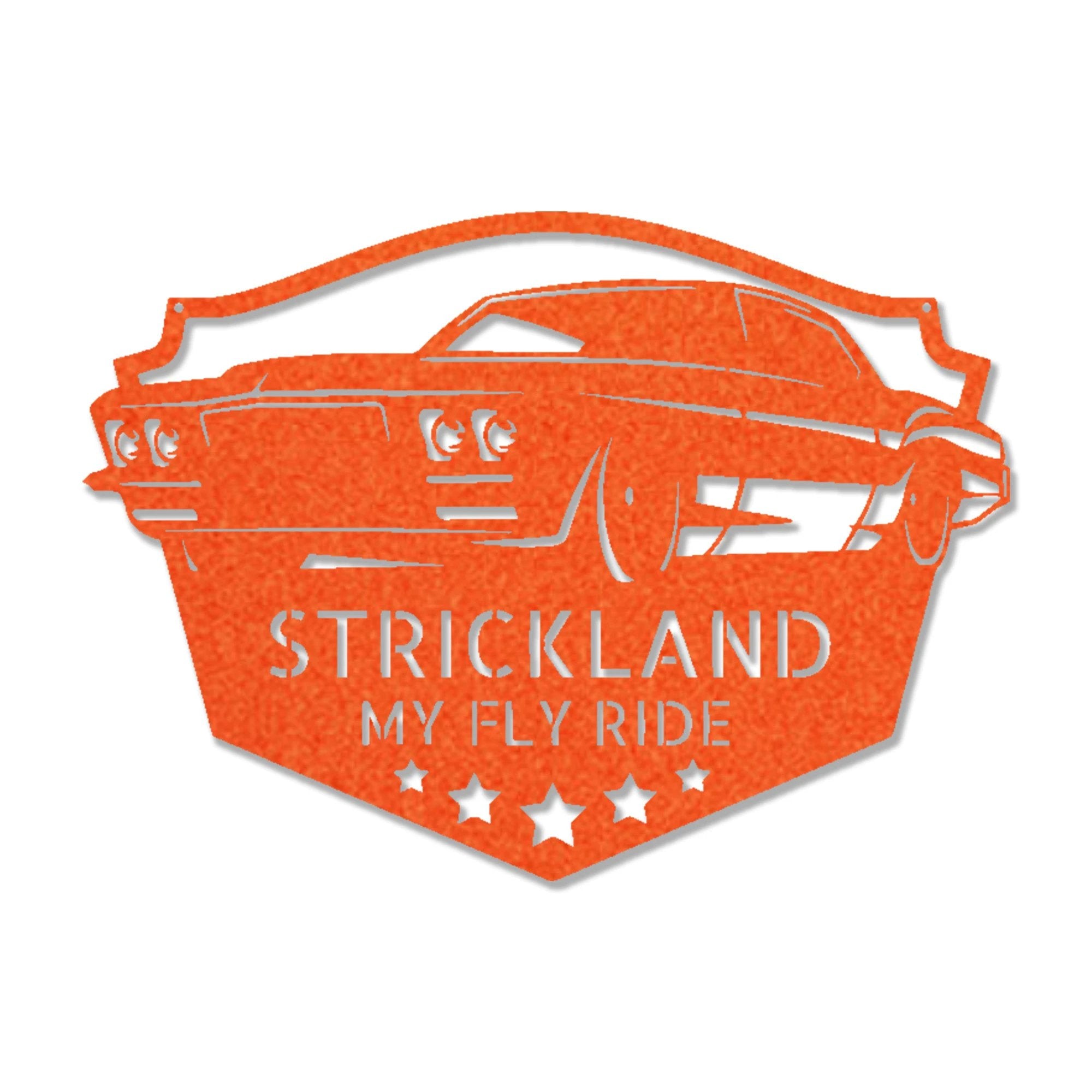 Personalized Muscle Car Metal Wall Art Sign – Custom Garage Name Sign – Classic Car Steel Decor – Man Cave Garage Wall Art Gift