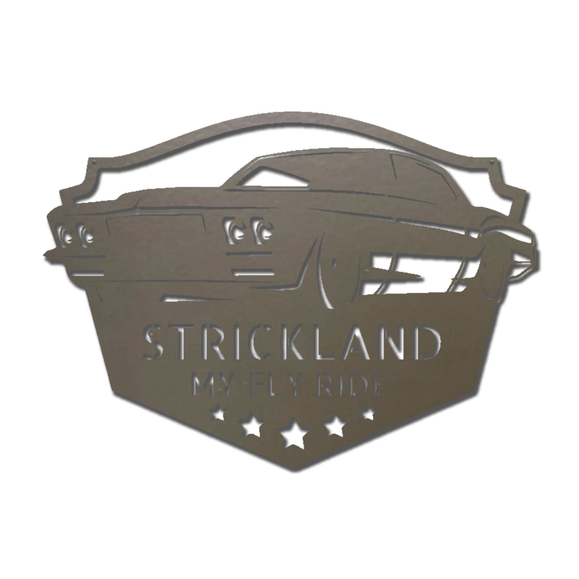 Personalized Muscle Car Metal Wall Art Sign – Custom Garage Name Sign – Classic Car Steel Decor – Man Cave Garage Wall Art Gift