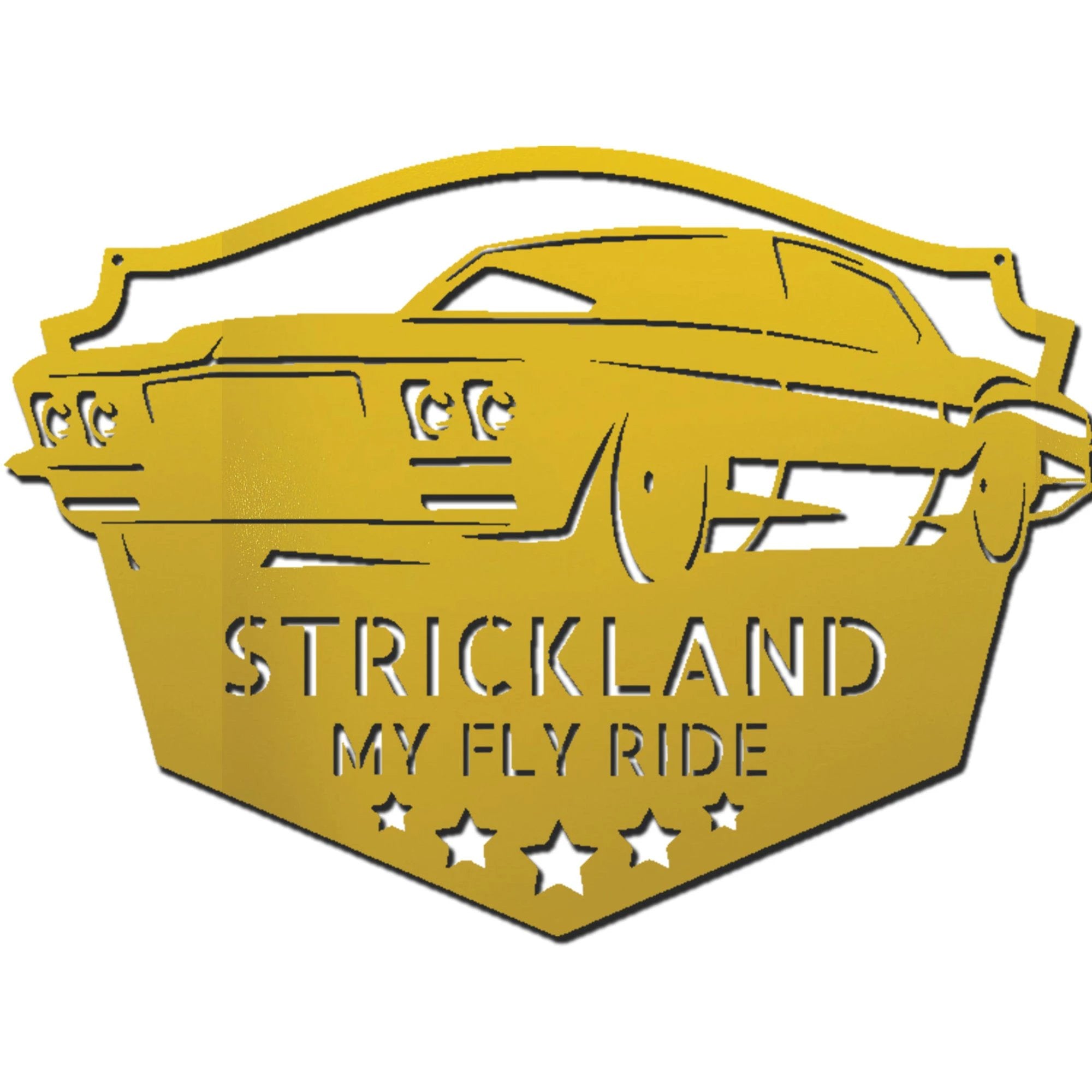 Personalized Muscle Car Metal Wall Art Sign – Custom Garage Name Sign – Classic Car Steel Decor – Man Cave Garage Wall Art Gift