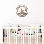 Mermaid Wishes Custom Name Metal Art Wall Sign