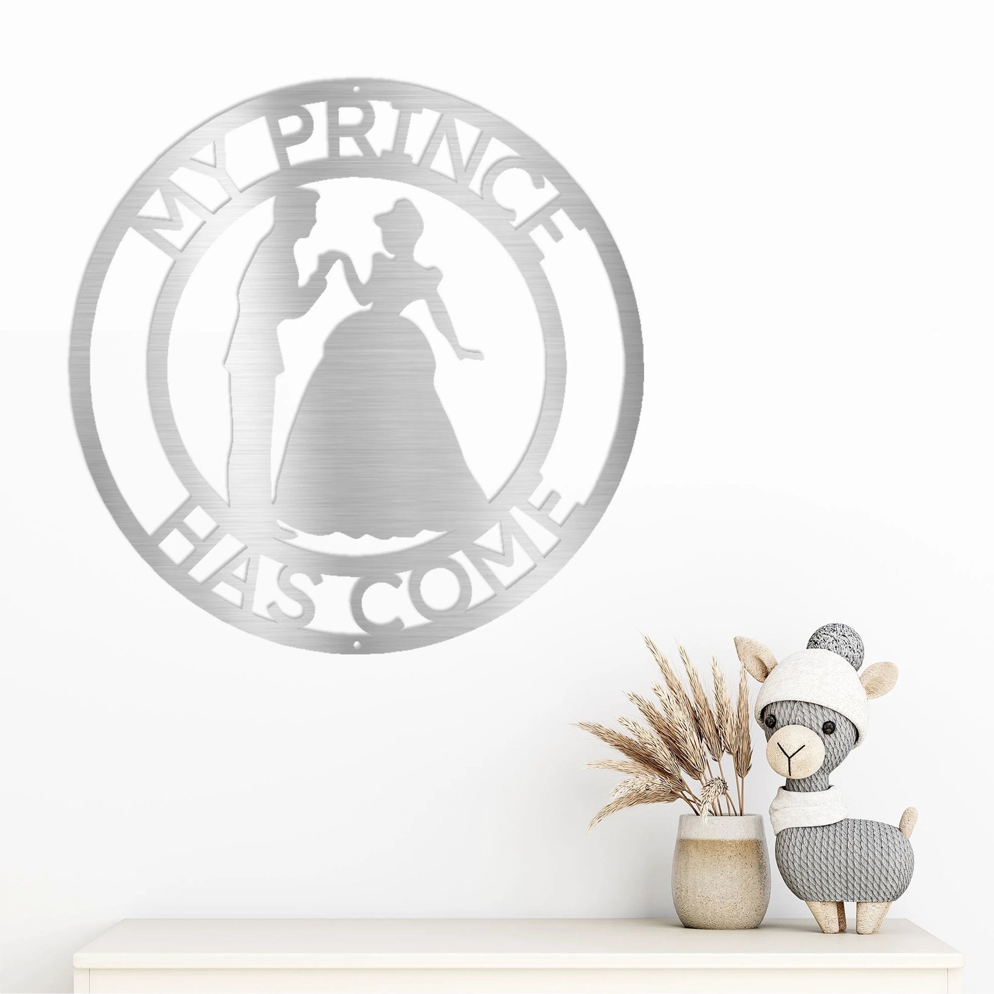 Personalized Prince and Princess Metal Wall Art Sign – Custom Couple Name Sign – Romantic Steel Wall Decor – Wedding Anniversary Gift