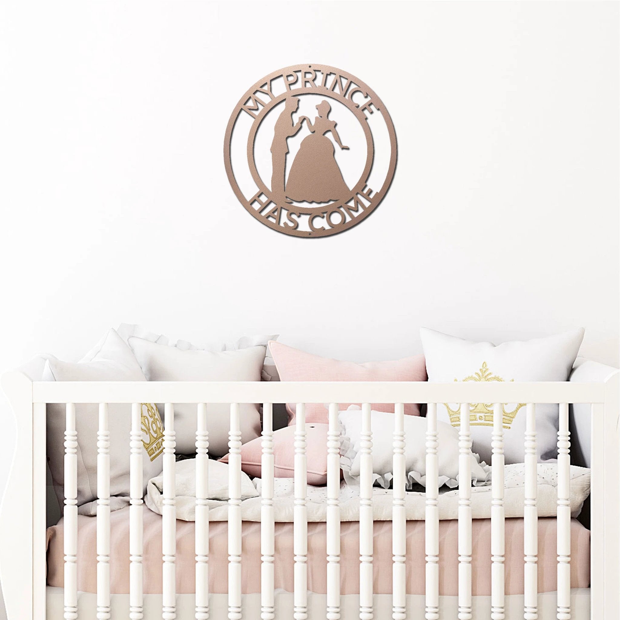 Personalized Prince and Princess Metal Wall Art Sign – Custom Couple Name Sign – Romantic Steel Wall Decor – Wedding Anniversary Gift