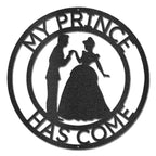 Personalized Prince and Princess Metal Wall Art Sign – Custom Couple Name Sign – Romantic Steel Wall Decor – Wedding Anniversary Gift