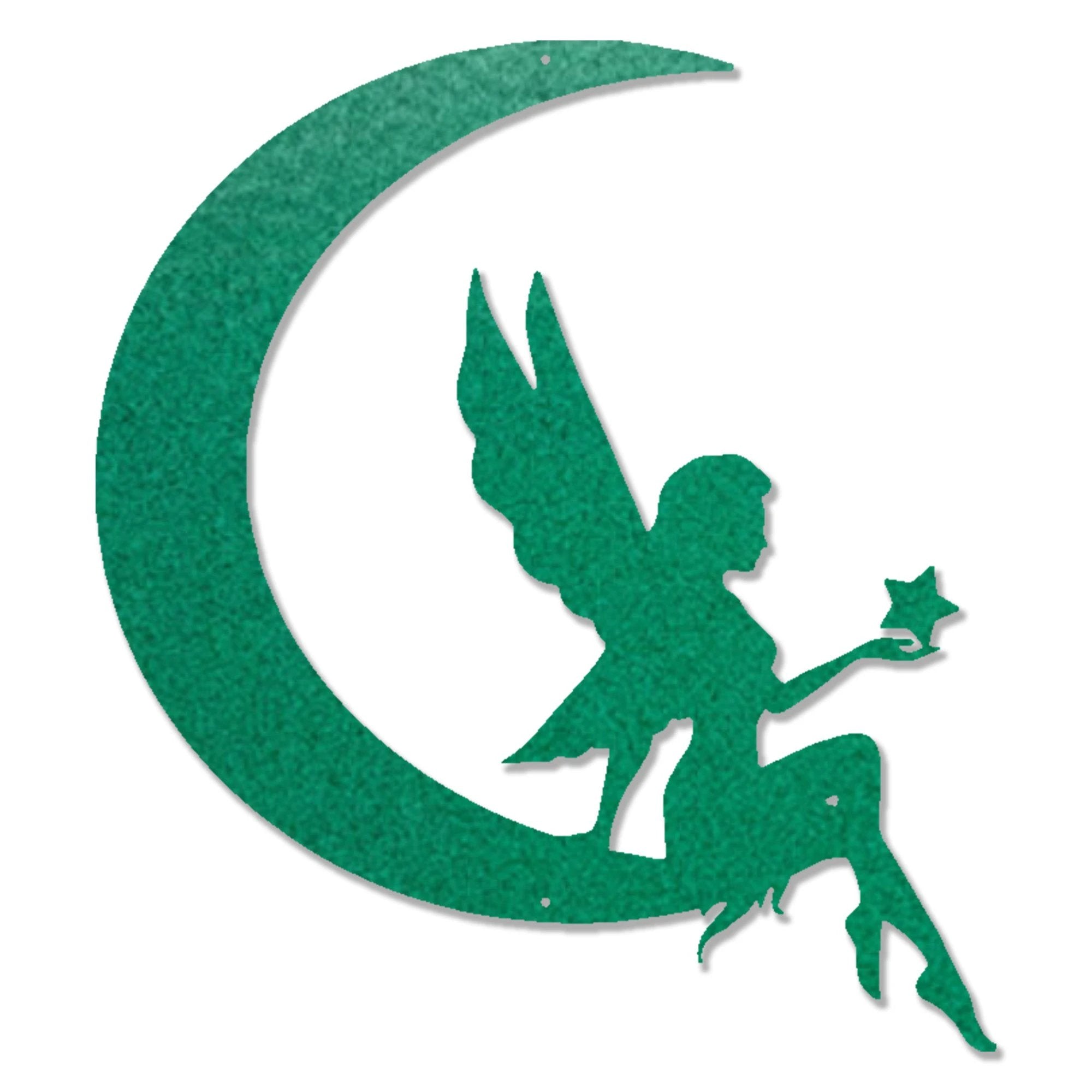 Fairy Moon Metal Art Wall Sign
