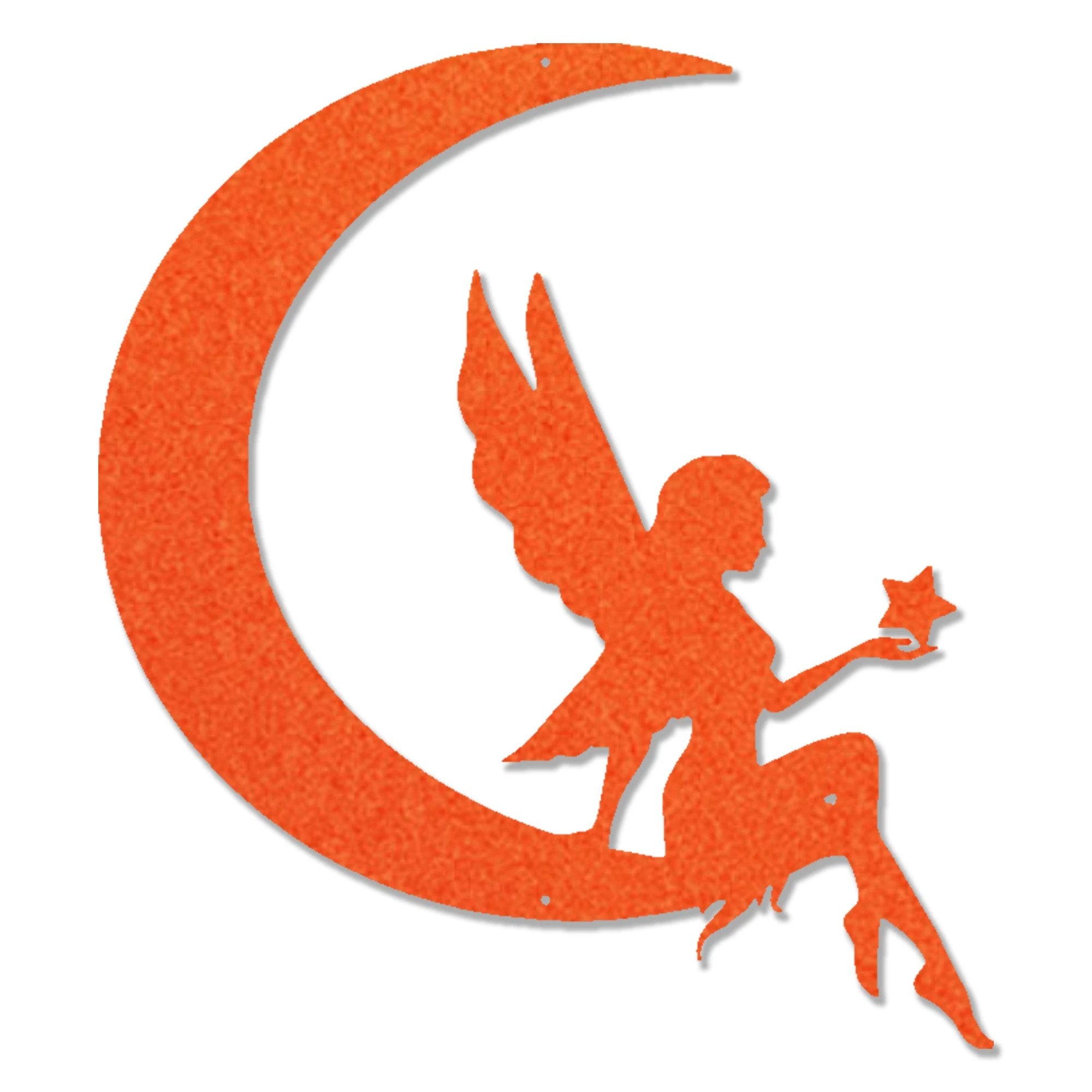 Fairy Moon Metal Art Wall Sign
