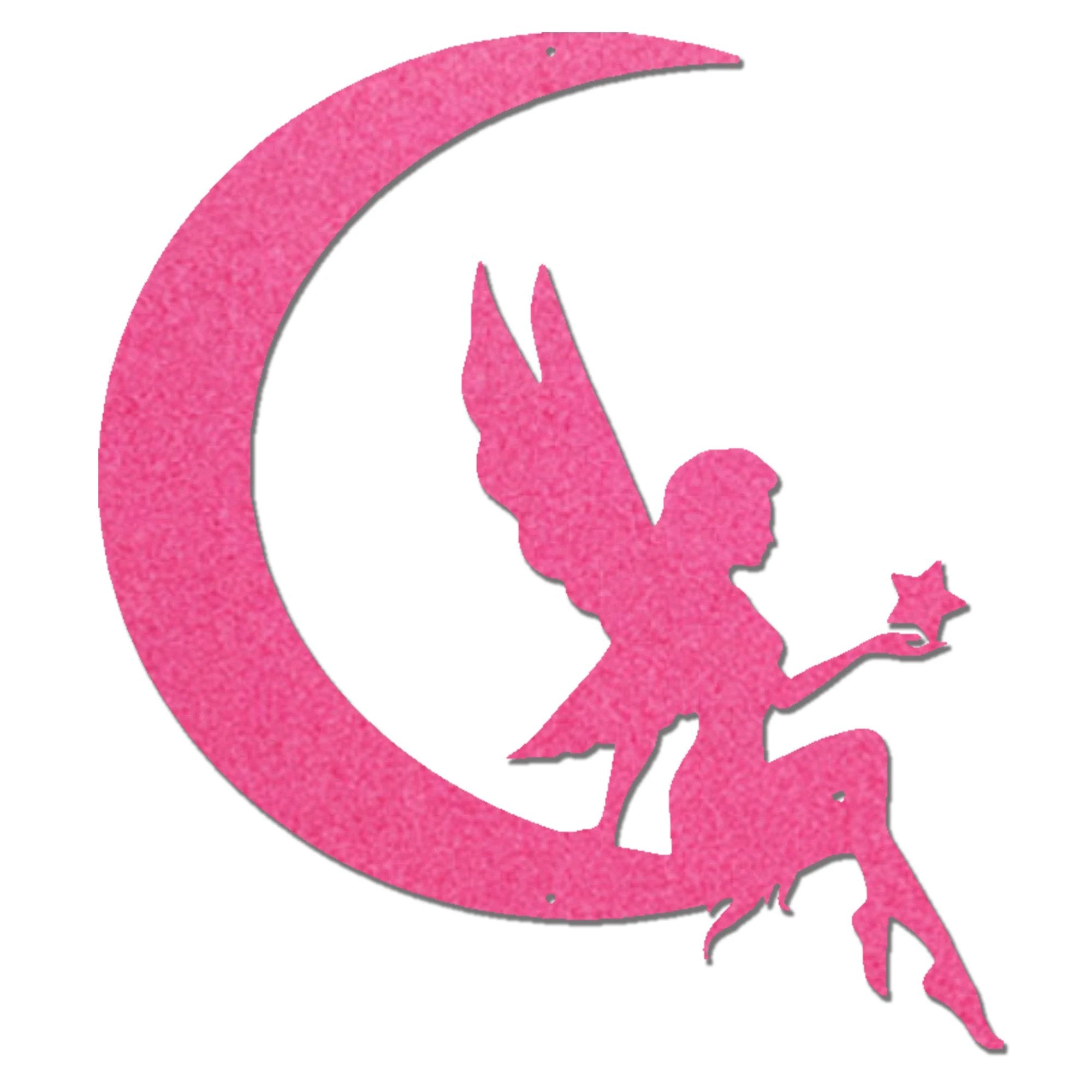 Fairy Moon Metal Art Wall Sign