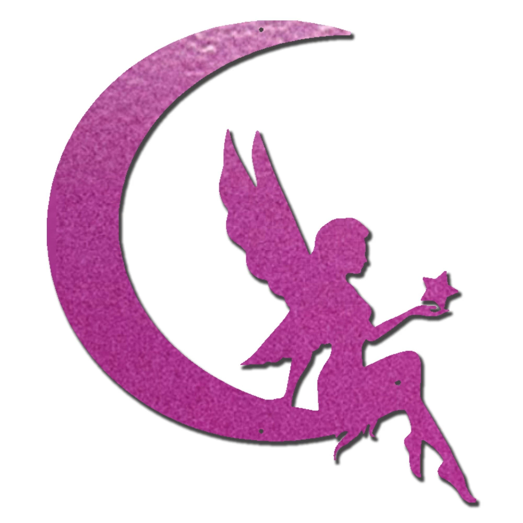 Fairy Moon Metal Art Wall Sign