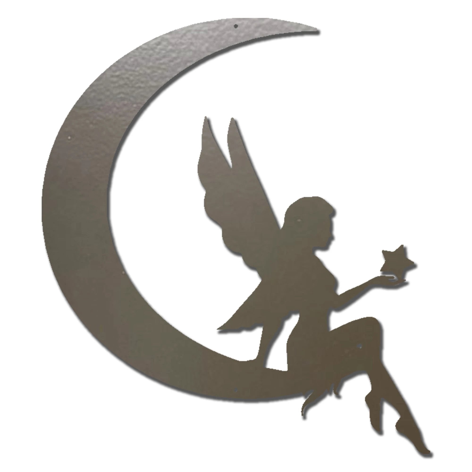 Fairy Moon Metal Art Wall Sign