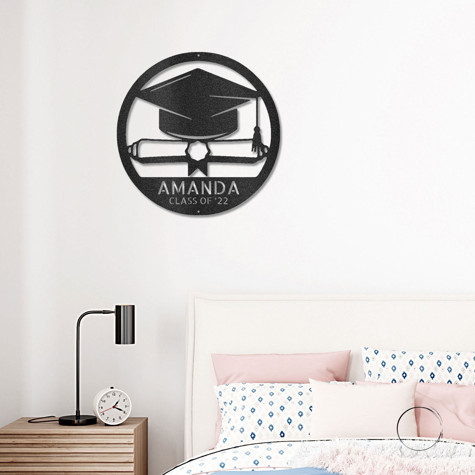 Personalized Graduation Metal Wall Art – Custom Name & Class Year Sign