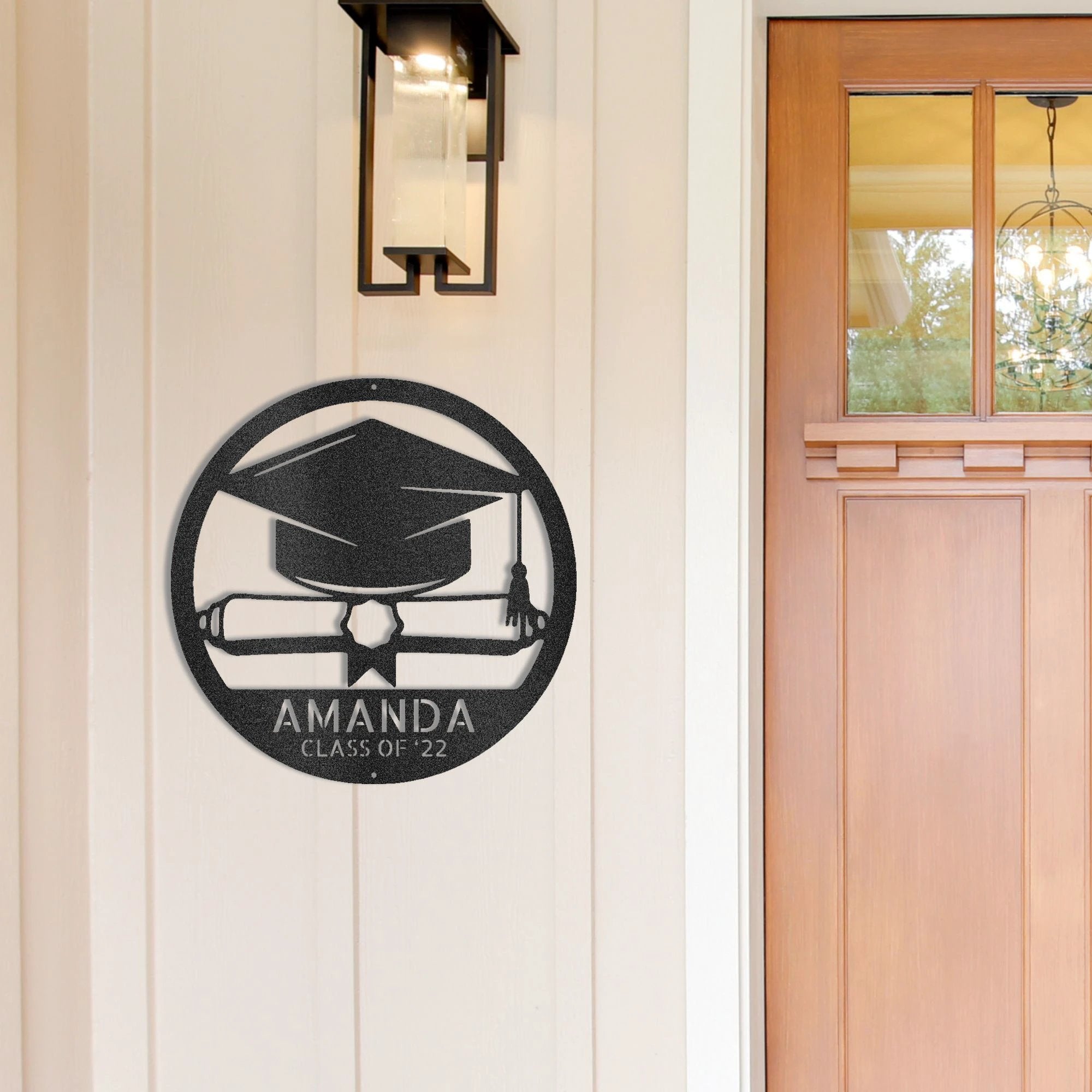 Personalized Graduation Metal Wall Art – Custom Name & Class Year Sign
